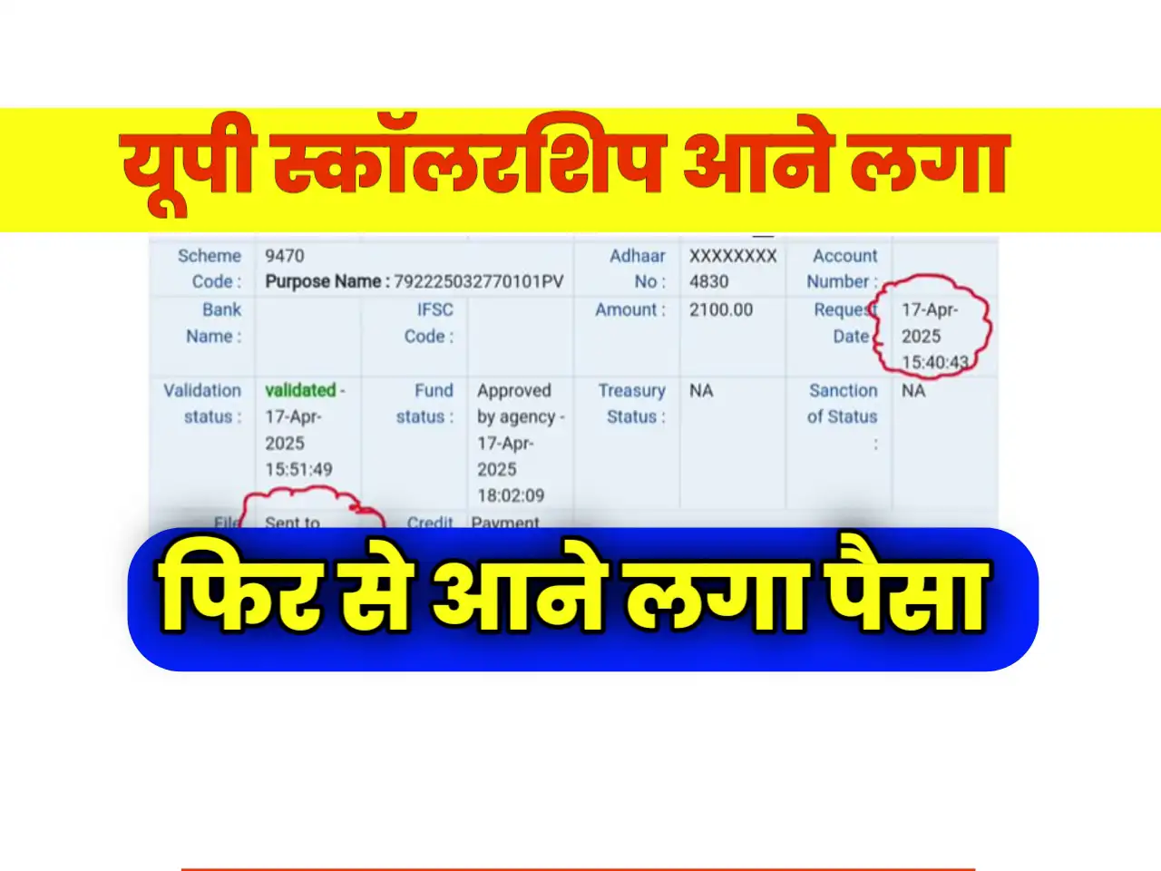 UP Scholarship Status Today